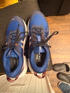 ASICS womens Blue Athletic Running Shoes
